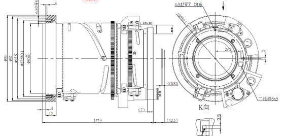FWD-0326-0R 25-75mm EFL LWIR Μηχανοκίνητος φακός ζουμ με μήκος κύματος 8-12 μm και ηλεκτρική εστίαση — Σειρά Chalcogenide