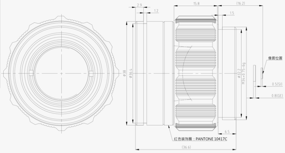 FWD-19-01 19mm LWIR Motorized Zoom Lens με μήκος κύματος 8-14μm και θερμοκρασία λειτουργίας από -40°C έως +80°C για θερμική απεικόνιση 256×192@12μm
