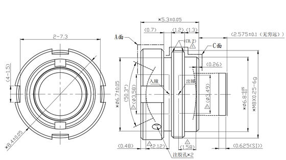 FWD-4.3 4.3mm F1.2 256×192@12μm LWIR Μηχανοκίνητος φακού ζουμ με μήκος κύματος 8-12 μm για θερμική απεικόνιση