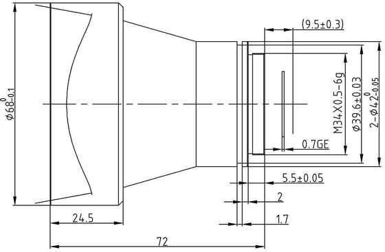 FWD-55 55mm F1.0 1280×1024@12μm LWIR Motorized Zoom Lens με μήκος κύματος 8-12 μm για θερμική απεικόνιση